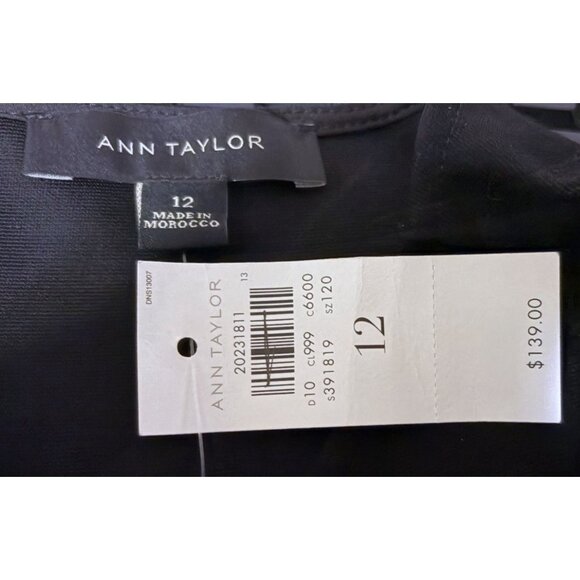 New Ann Taylor Midi Dress 12 Stretch Jersey Shift Military Buttons Minimalist - Picture 8 of 11